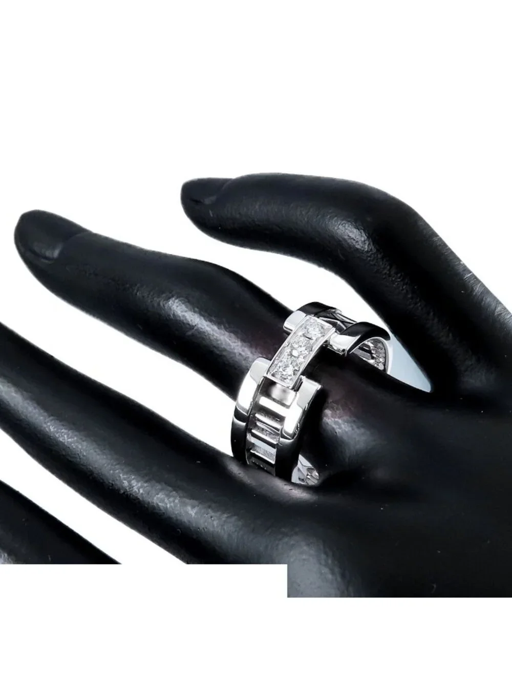 Tiffany & Co Open Atlas Ring White Gold 18K Diamond Ring